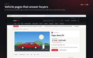 DeeAuto CMS : Automobile news CMS, No WordPress needed. screenshot