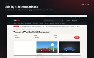 DeeAuto CMS : Automobile news CMS, No WordPress needed. screenshot